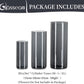 Glasseam Glasvase Grau: 3er-Set Glasvasen Dekoration - Moderne Blumenvase 