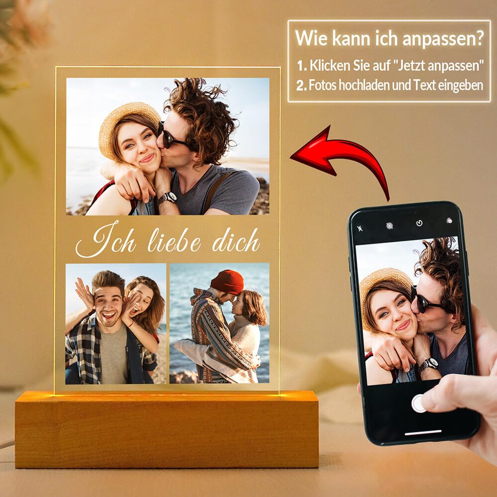 Personalisierte Geschenke für Freundin, Bilderrahmen mit Foto 