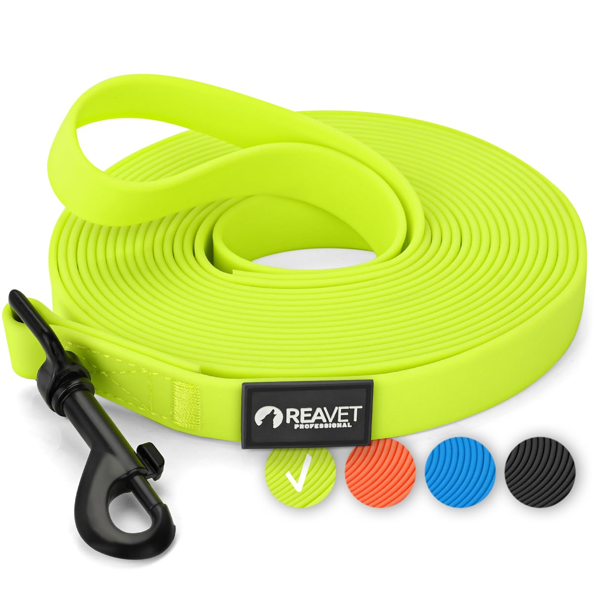 Schleppleine für Hunde 5 Meter, Schwarz I Robuste &amp; wasserfeste Hundeleine lang I Übungsleine mit Griff 