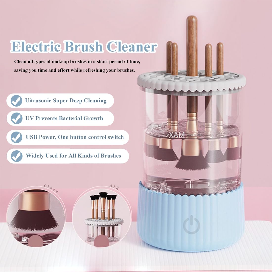 Make-Up Brush Cleaner for Quick Colour Changing, Easy to Clean