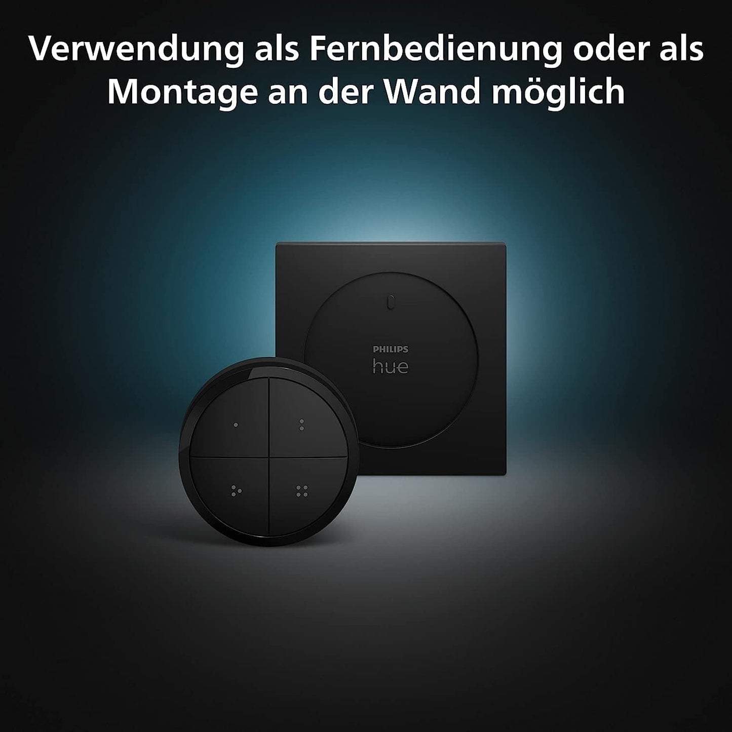 Philips Hue Dimmschalter für Hue Lichtsysteme, Smarter Dimmer zur Steuerung von Leuchten und Lichtszenen 