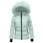 KODMNSW Winterjacke kinder, Mädchen Steppjacke Warme Daunenjacken mit Fellkapuze 