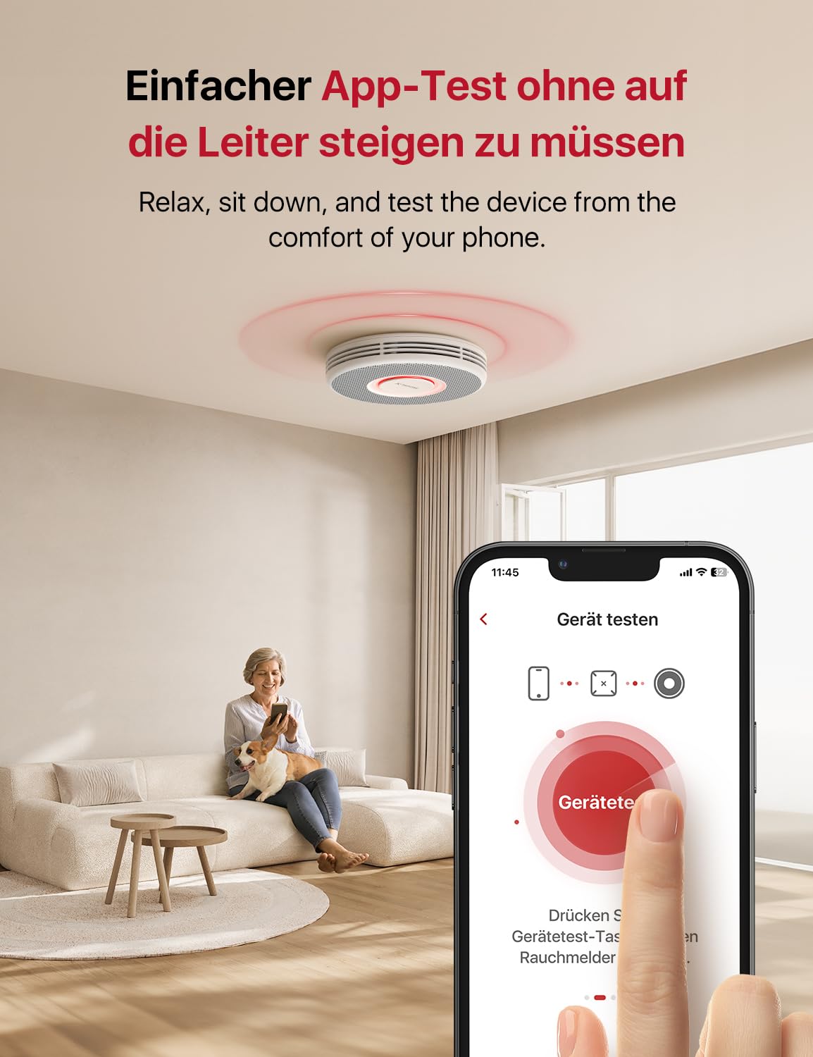 X-Sense Smarter Rauchmelder WLAN mit Sprachausgabe und 17 Standorten, Feuermelder, Rauchmelder, Brandmelder 6 Stück 