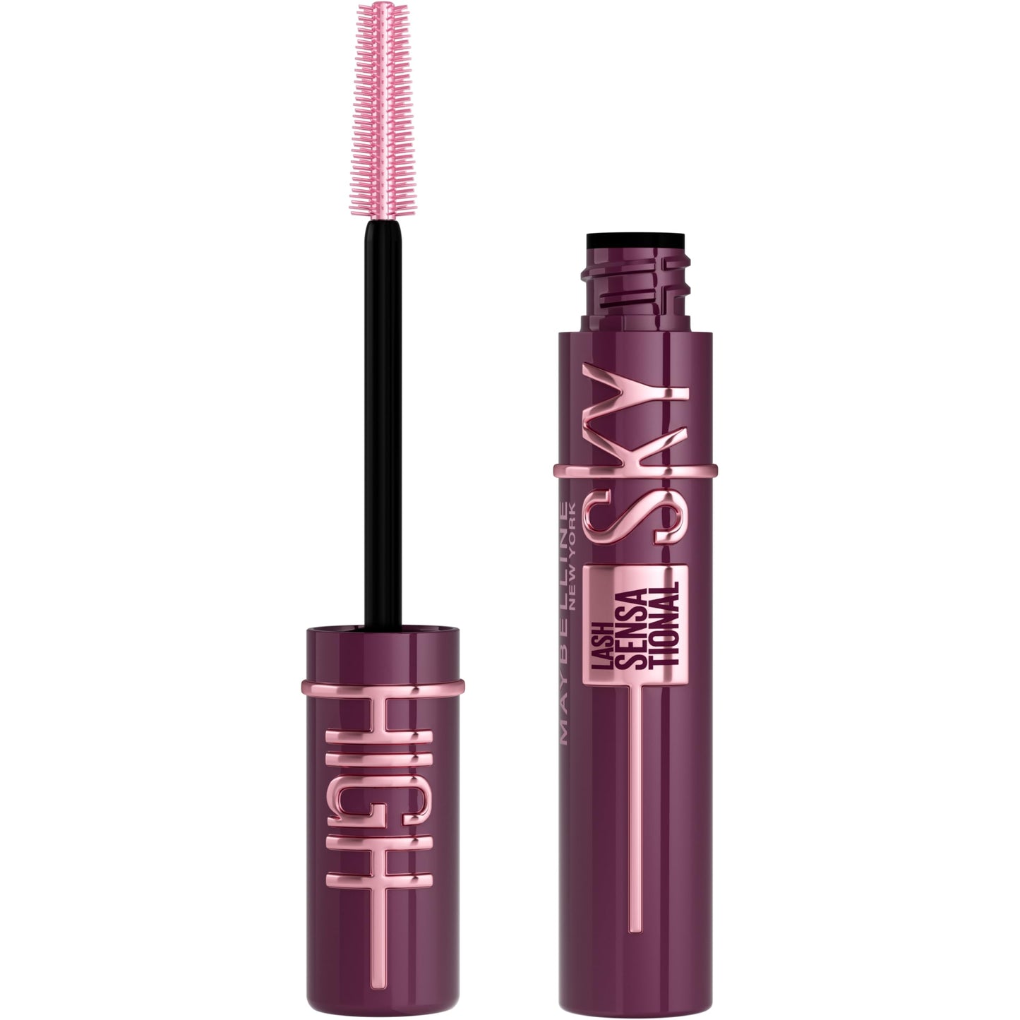 Maybelline New York Sky High Schwarze Wimperntusche für extrem lange Wimpern und Volumen, Sky High Mascara 