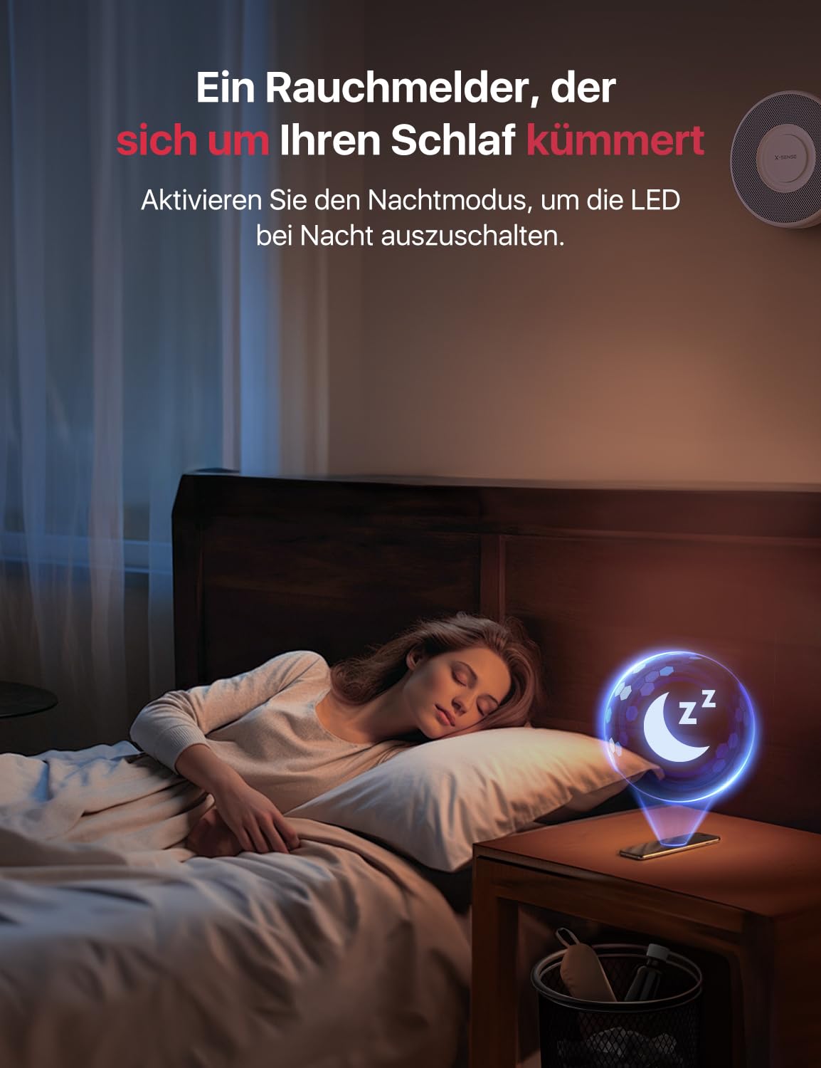 X-Sense Smarter Rauchmelder WLAN mit Sprachausgabe und 17 Standorten, Feuermelder, Rauchmelder, Brandmelder 6 Stück 