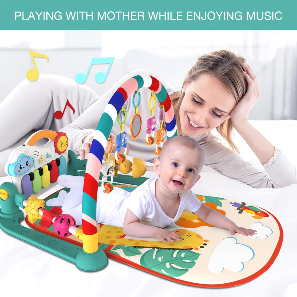 Eners Baby Spielbogen Baby Spieldecke mit Musik &amp; Lichtern 