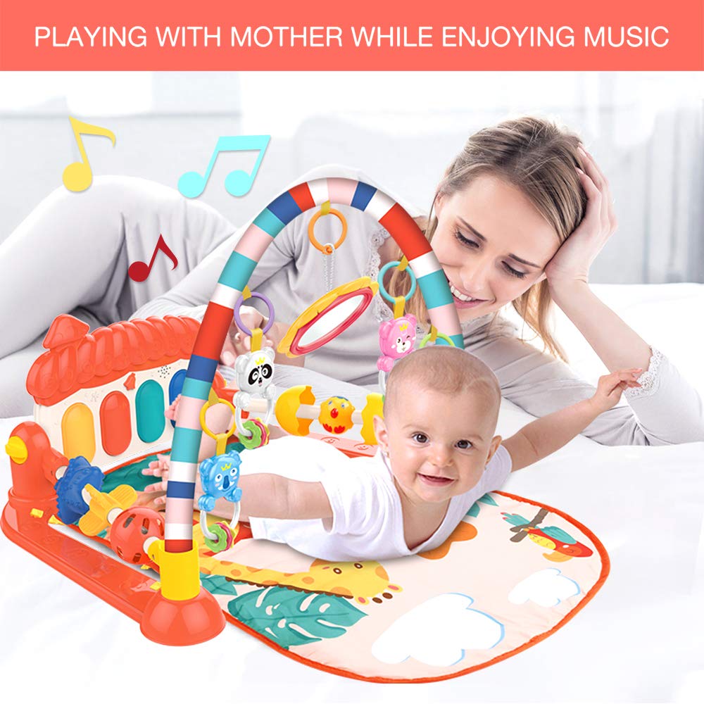 Eners Baby Spielbogen Baby Spieldecke mit Musik &amp; Lichtern 