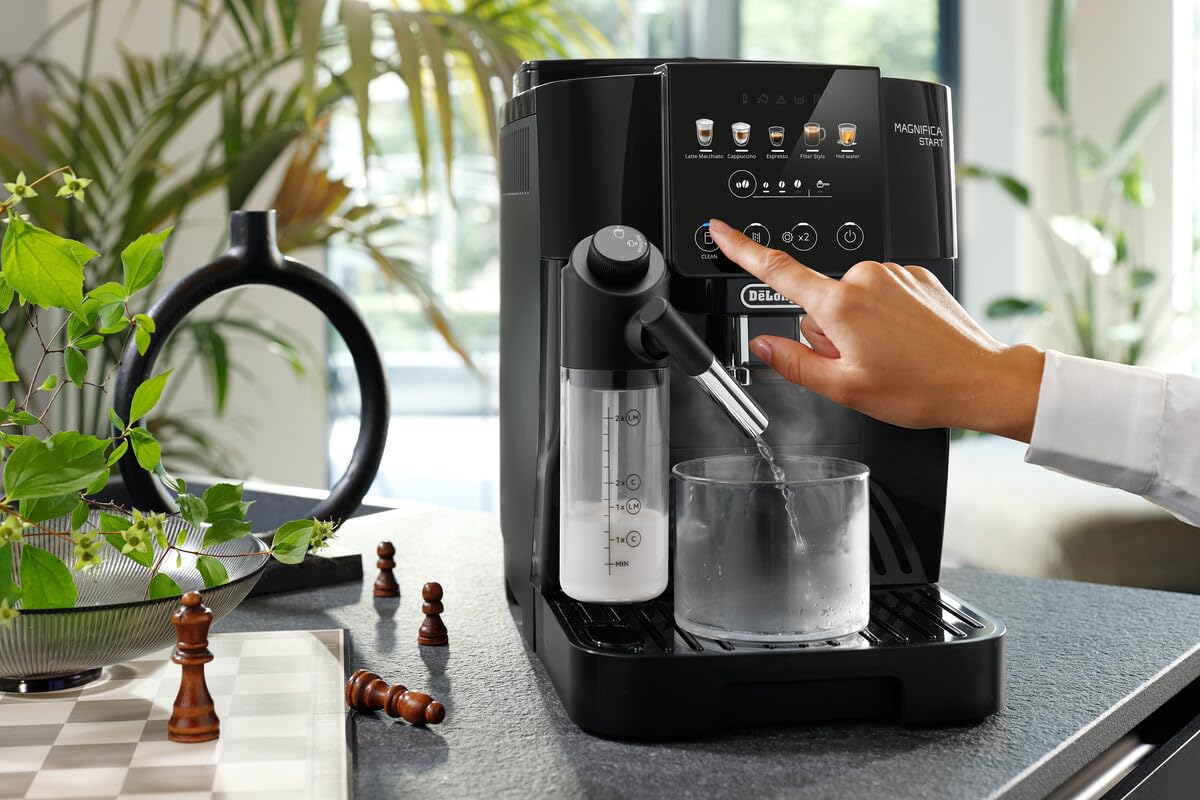 De'Longhi Magnifica Start - Perfetto Kaffeevollautomat mit LatteCrema-Milchaufschäumer, Cappuccino Kaffeemaschine 