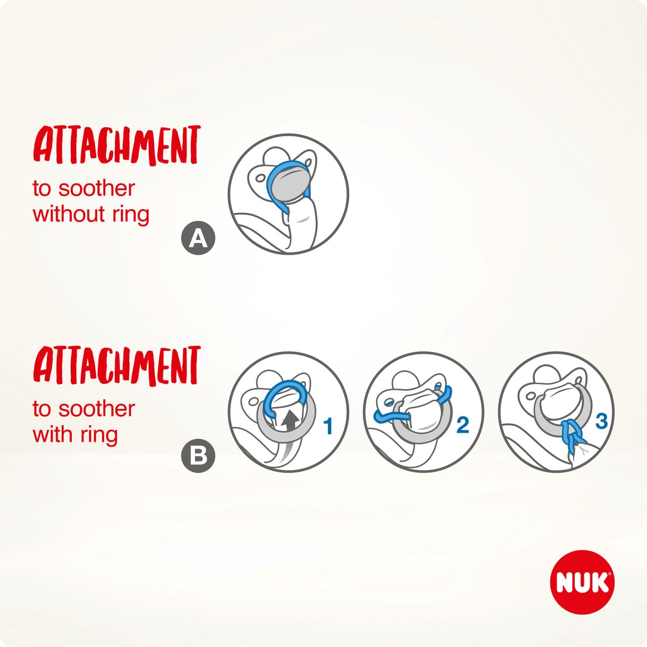 NUK Disney Winnie Puuh Schnullerband &amp; Clip | Für alle Schnuller mit und ohne Ring 