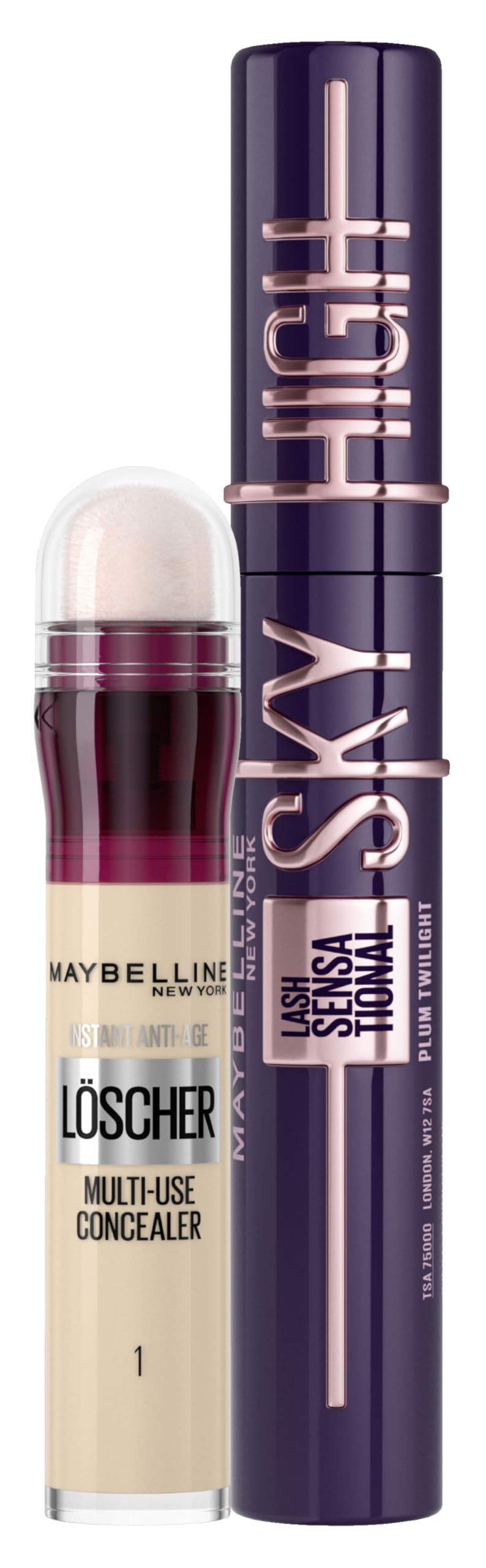 Maybelline New York Sky High Schwarze Wimperntusche für extrem lange Wimpern und Volumen, Sky High Mascara 