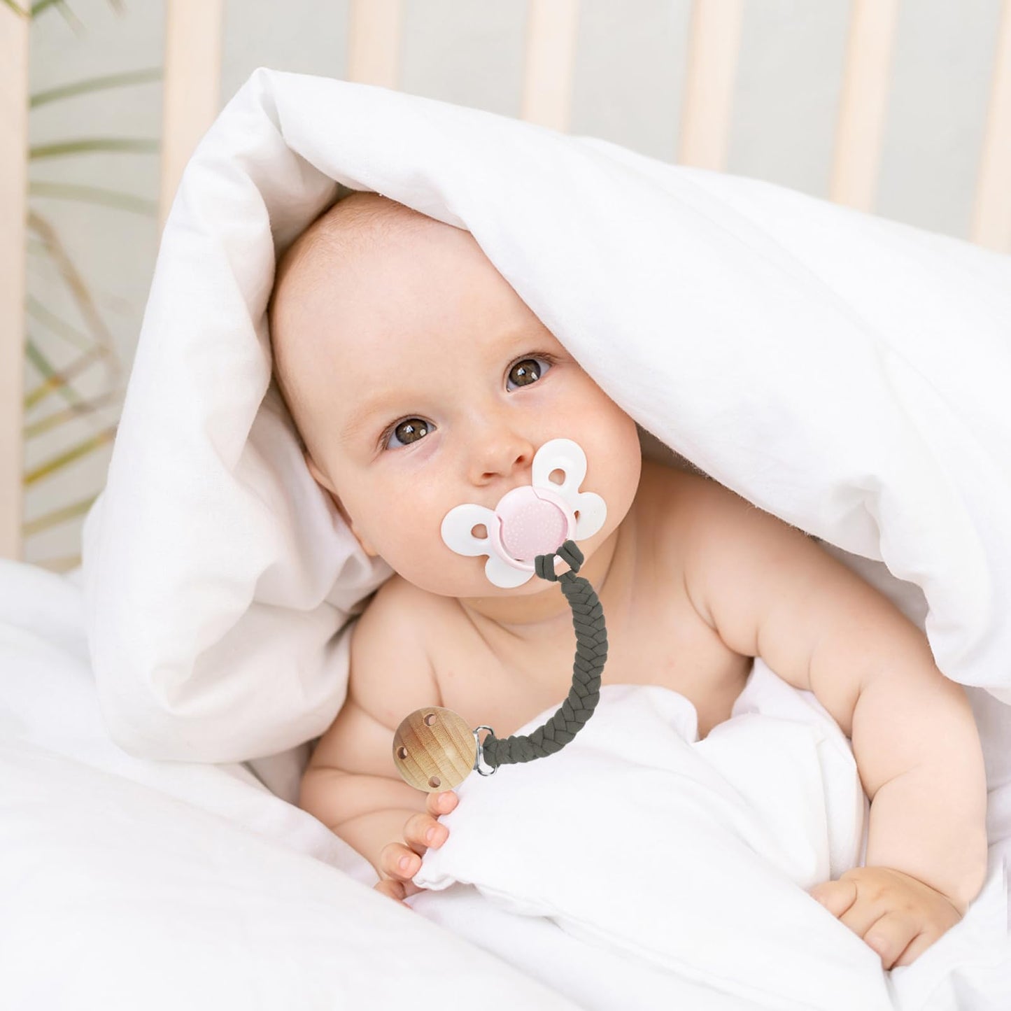 ABirdon Schnullerkette Baby,5 Stück Schnullerketten Clips mit 3 Stück Silikonring, passend für alle Schnuller 