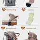 YAZOCO kinderwagen 3 in 1 Buggy Babybett Komplett Set Einem Klick Zusammenklappbarer Kinderwagen, KombiKinderwagen Aluminiumrahmen für Neugeborene 