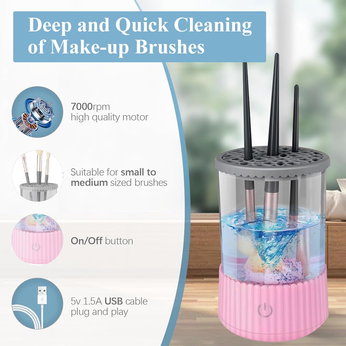 Make-Up Brush Cleaner for Quick Colour Changing, Easy to Clean