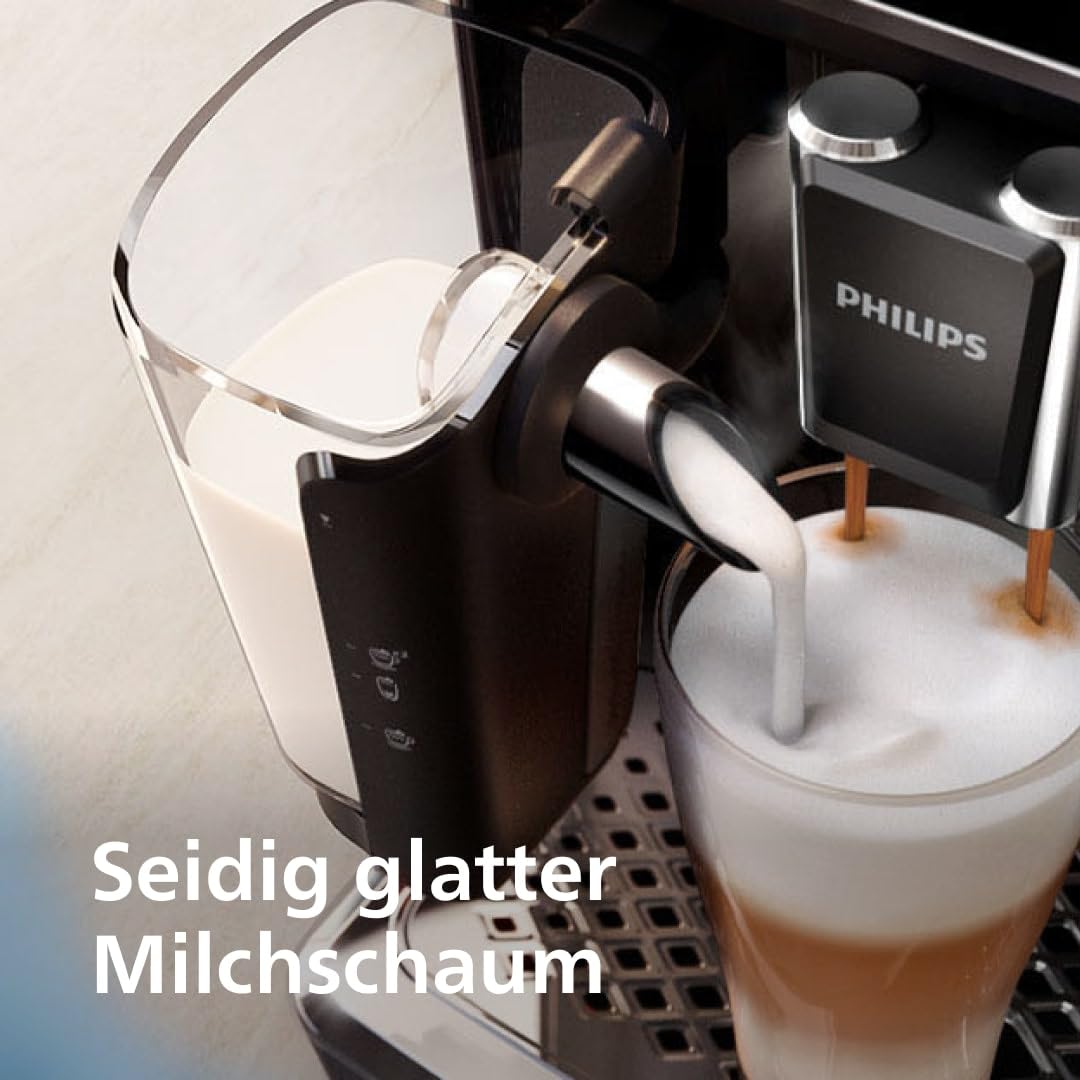 Philips Series 5400 Kaffeevollautomat – LatteGo Milchsystem, 12 Kaffeespezialitäten, Intuitives Display, 4 Benutzerprofile 