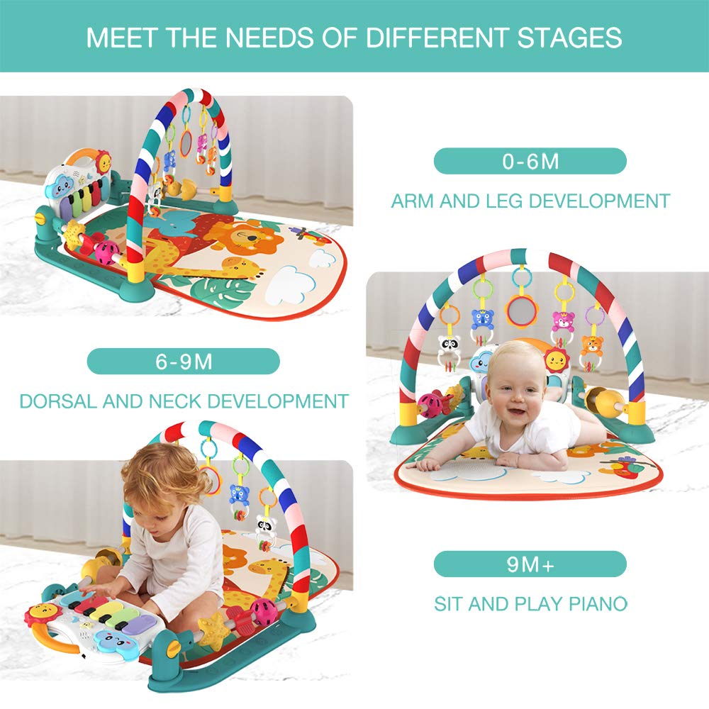 Eners Baby Spielbogen Baby Spieldecke mit Musik &amp; Lichtern 