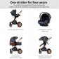 3-in-1 Kinderwagen-Set mit Sitz und faltbarem Babybett, verstellbare Liegeposition, bis 15 kg, 0-3 Jahre 