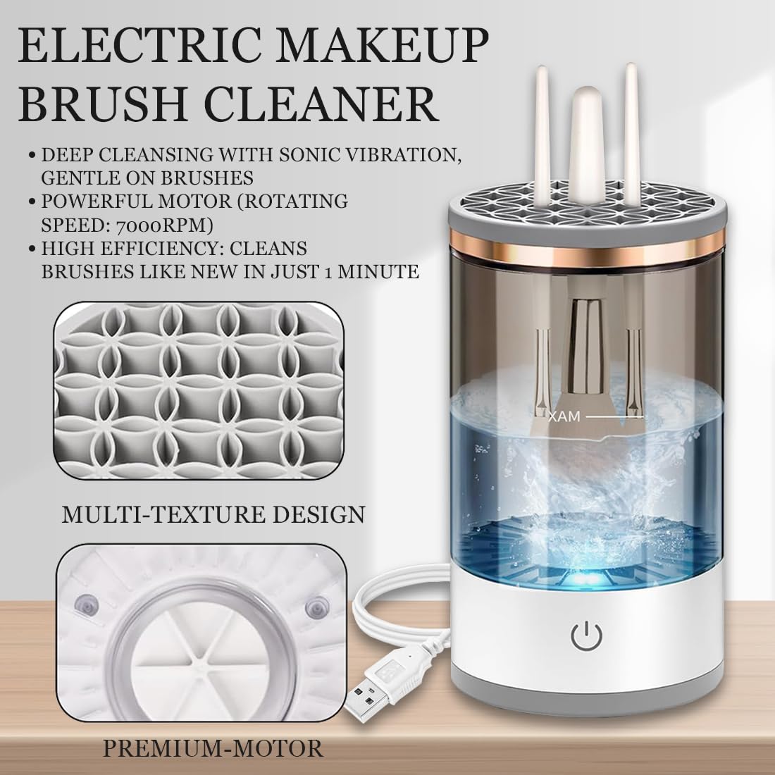 Make-Up Brush Cleaner for Quick Colour Changing, Easy to Clean