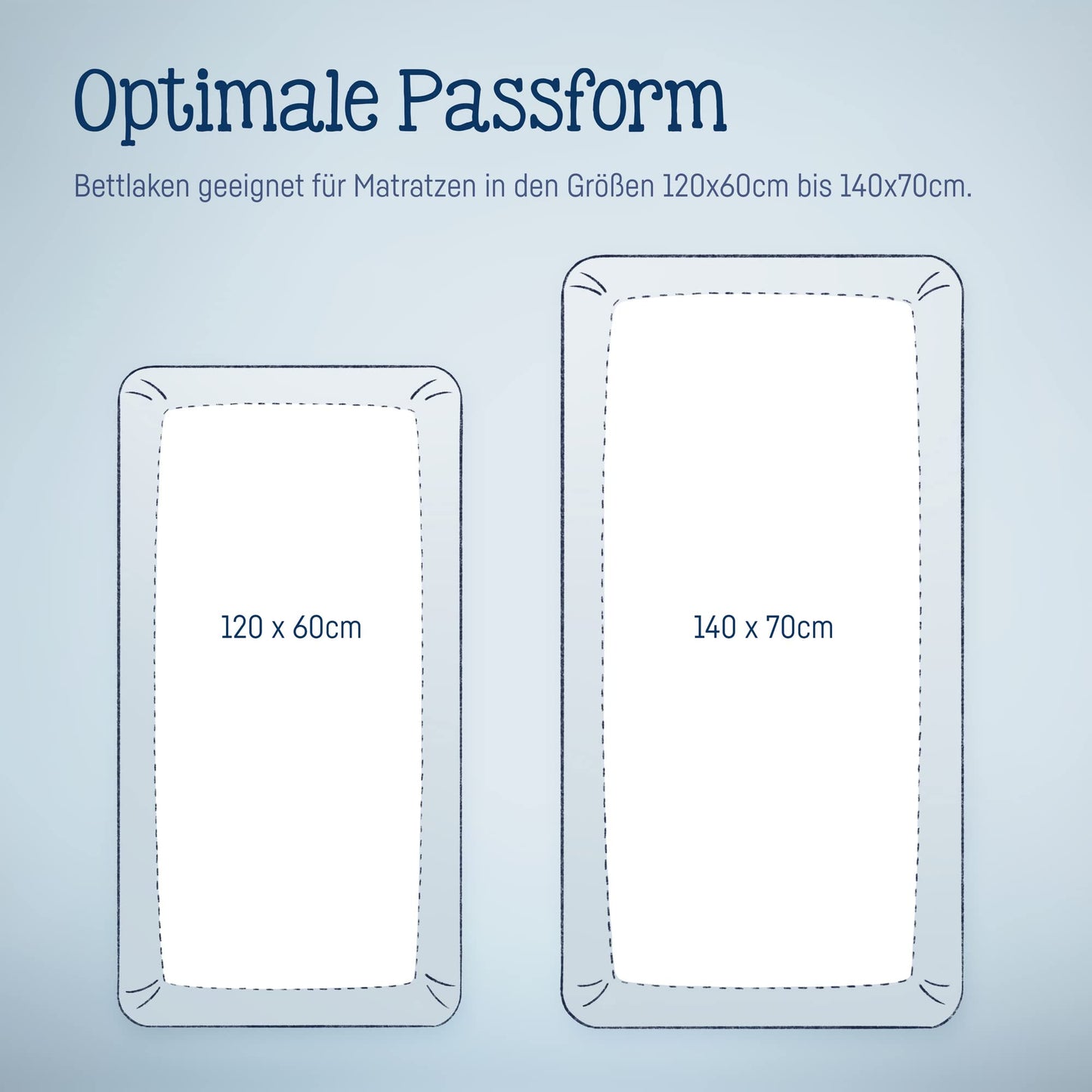 Spannbettlaken für Baby- &amp; Kinderbett, 100 % Jersey-Baumwolle, 2er Pack 