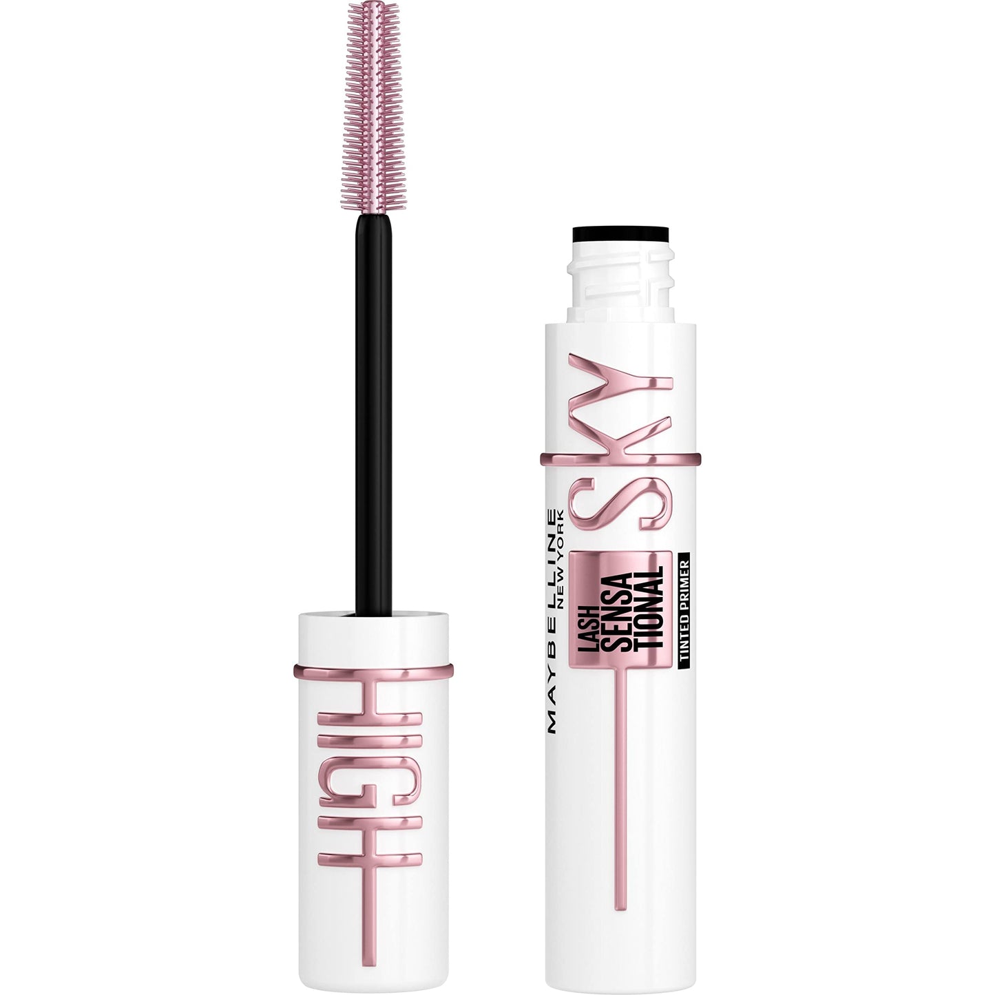Maybelline New York Sky High Schwarze Wimperntusche für extrem lange Wimpern und Volumen, Sky High Mascara 