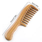 Wooden Comb Green Sandalwood Comb Anti-Static Handmade Comb Wide Tooth High Quality Wood Curl Comb