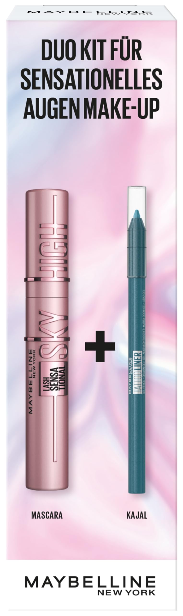 Maybelline New York Sky High Schwarze Wimperntusche für extrem lange Wimpern und Volumen, Sky High Mascara 