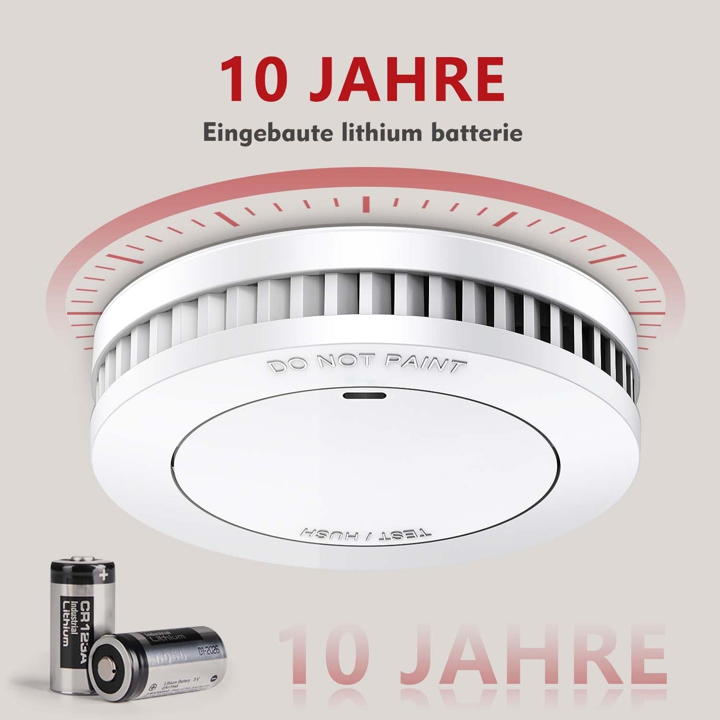 6er Rauchmelder Set 10 Jahre Batterie, Feuermelder, Brandmelder 10 Jahre Batterie 