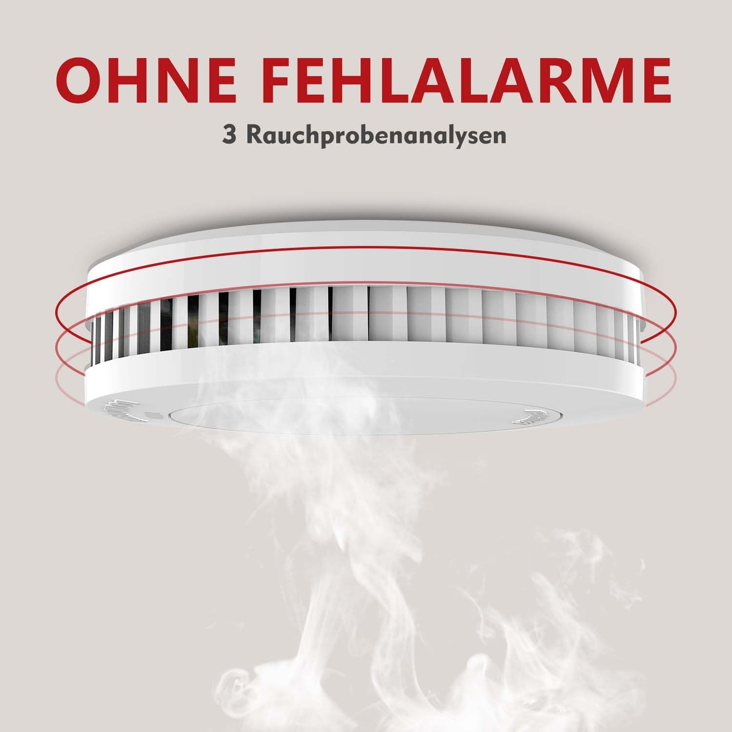 6er Rauchmelder Set 10 Jahre Batterie, Feuermelder, Brandmelder 10 Jahre Batterie 