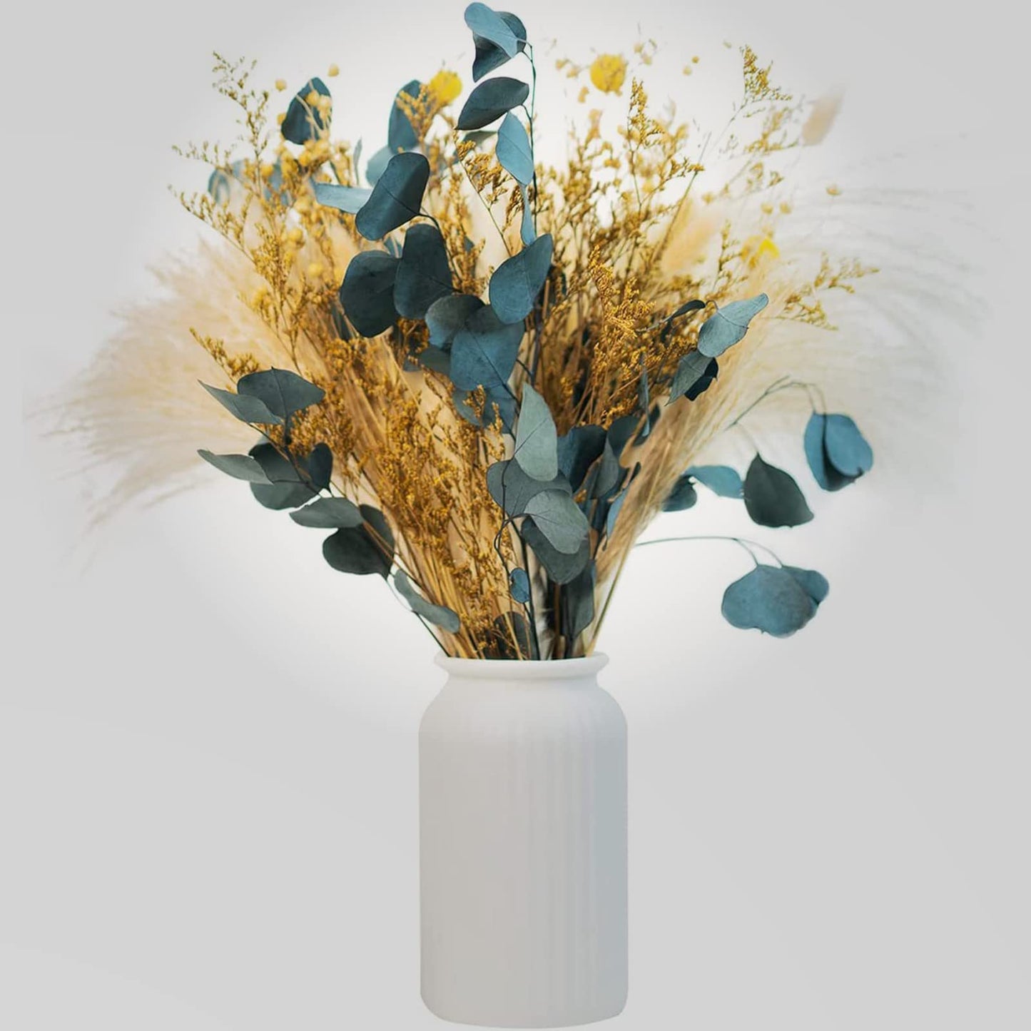 Getrocknetes Pampasgras, 60 Stück, natürliche Trockenblumen zur Dekoration, Schilfblumenstrauß 