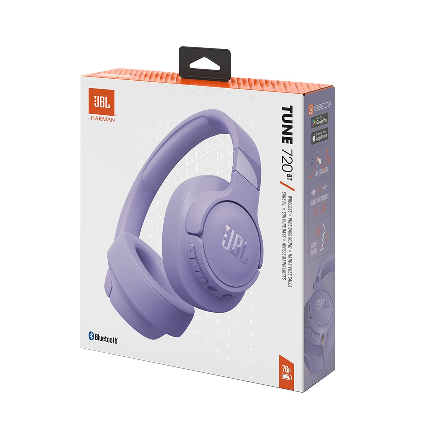 JBL Tune 720BT Kabellose On-Ear-Kopfhörer – JBL Pure Bass Sound, Bluetooth und geringes Gewicht – Bis zu 76 Stunden Musikwiedergabe – Schwarz 