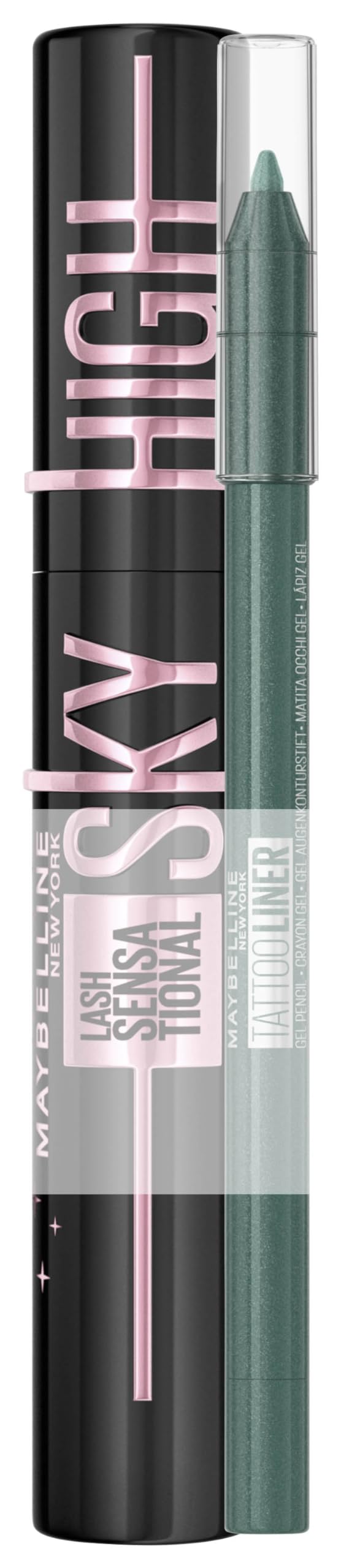 Maybelline New York Sky High Schwarze Wimperntusche für extrem lange Wimpern und Volumen, Sky High Mascara 