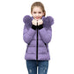 KODMNSW Winterjacke kinder, Mädchen Steppjacke Warme Daunenjacken mit Fellkapuze 