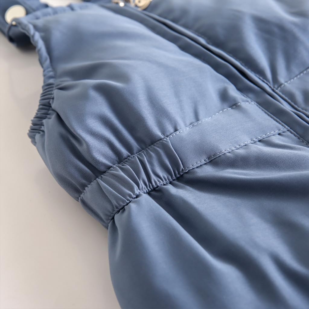 BRONG Baby Schneeanzug Winter 2 Stück Daunenjacke Mantel mit Schnee Lätzchen Hose Jungen Mädchen Skianzug