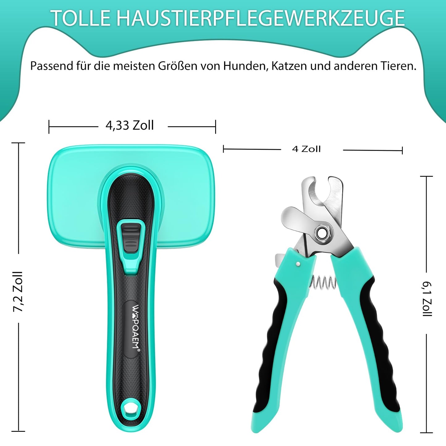 Hundebürste für Hunde und Katzen, selbstreinigend, Katzenbürste für Unterwäsche und Fell 