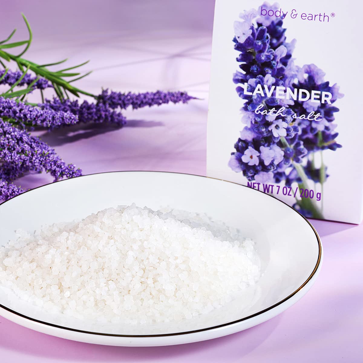 Body &amp; Earth 8-teiliges Spa-Geschenkset für Frauen, Duftrichtung Kirschblüte und Jasmin, Schaumbad, Duschgel, Badesalz, Körperlotion 