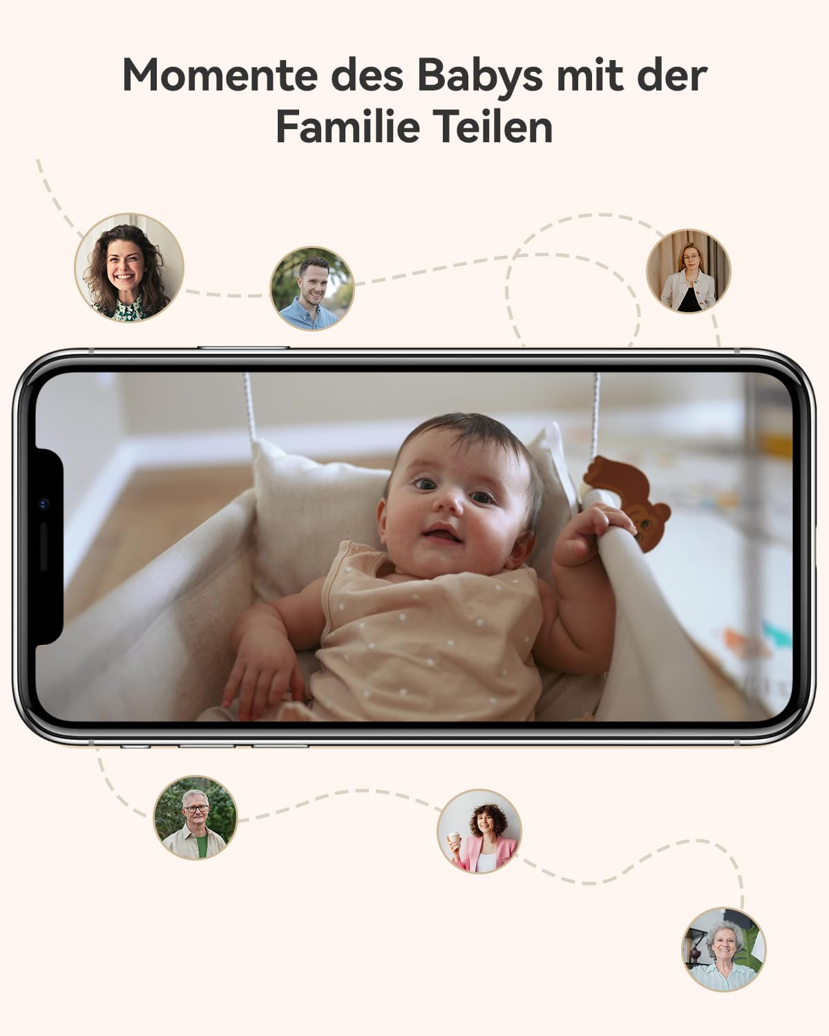 2K Überwachungskamera Innen 355°/70°, 3MP WLAN Kamera Innen 