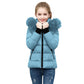 KODMNSW Winterjacke kinder, Mädchen Steppjacke Warme Daunenjacken mit Fellkapuze 