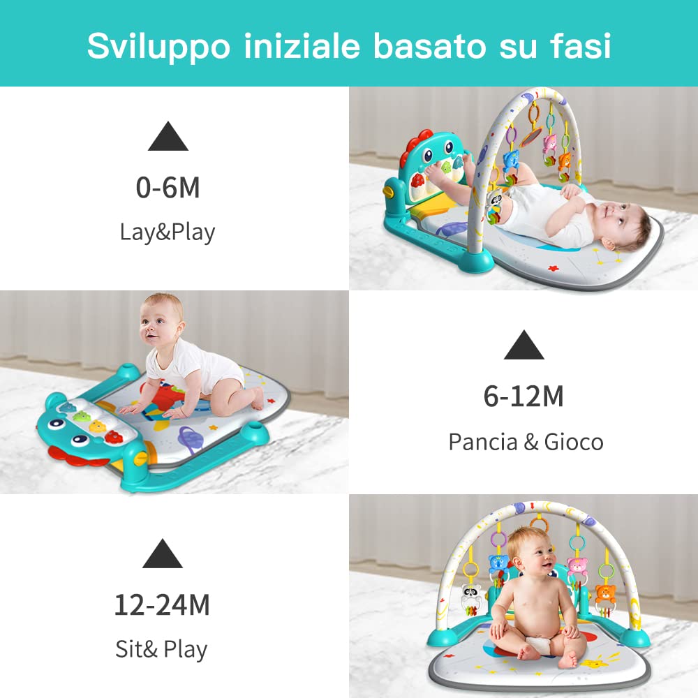 Eners Baby Spielbogen Baby Spieldecke mit Musik &amp; Lichtern 