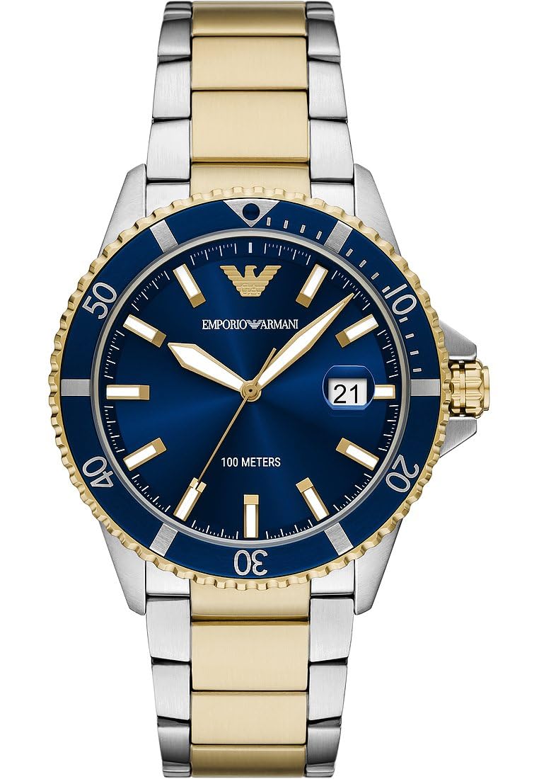 Emporio Armani Watch for Men, Quartz Three Hand Date Movement