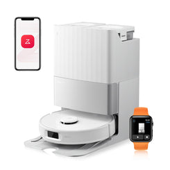 Aspirateur robot Roborock Qrevo Edge avec fonction serpillière, nettoyage des bords, serpillière chauffante, eau chaude à 75 °C 