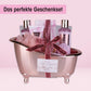 Accentra - COSY MOMENTS Bade- &amp; Duschset in Rosé - Geschenk Set zur Entspannung für Frauen zum Geburtstag 