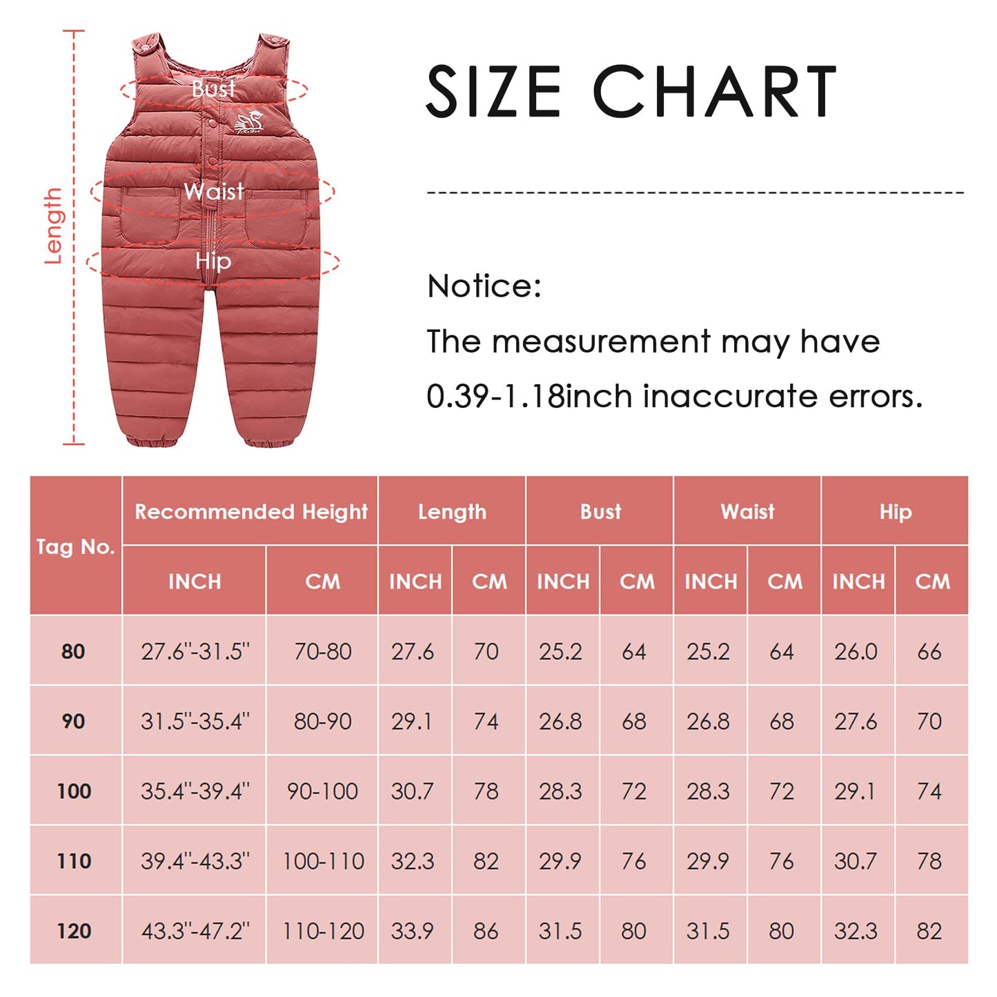 SEAUR Baby Down Trousers Lightweight Warm Snow, Windproof Ski Trousers