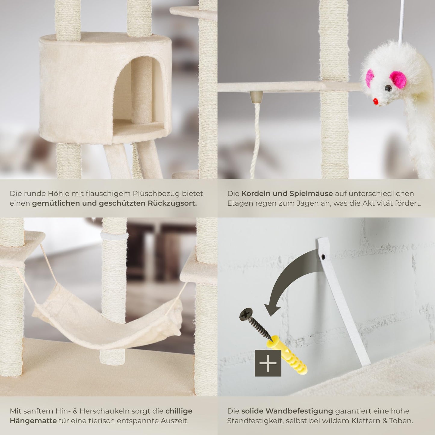 Kratzbaum Snooky | Spielcenter mit Katzenhaus Aussichtsplattformen 