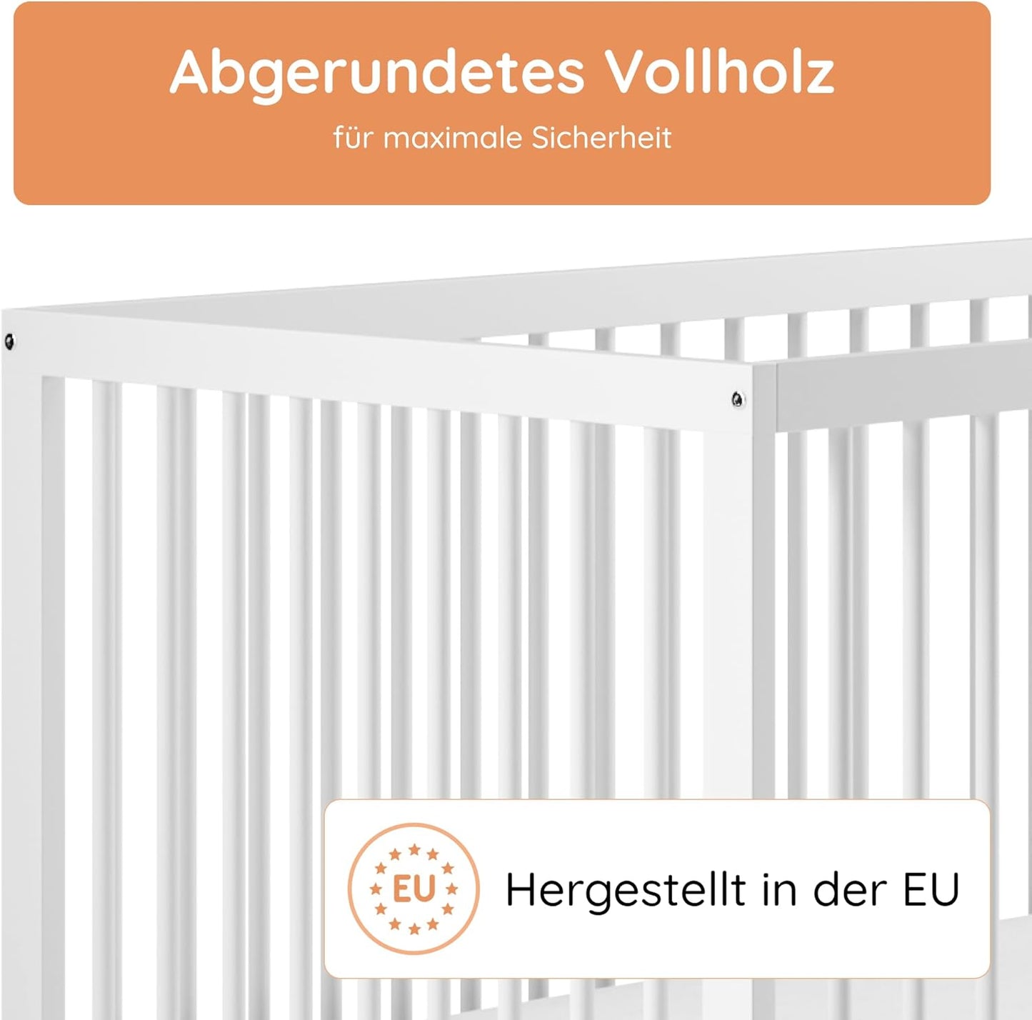 Kids Collective Babybett 60x120 | 70x140 cm, höhenverstellbar 