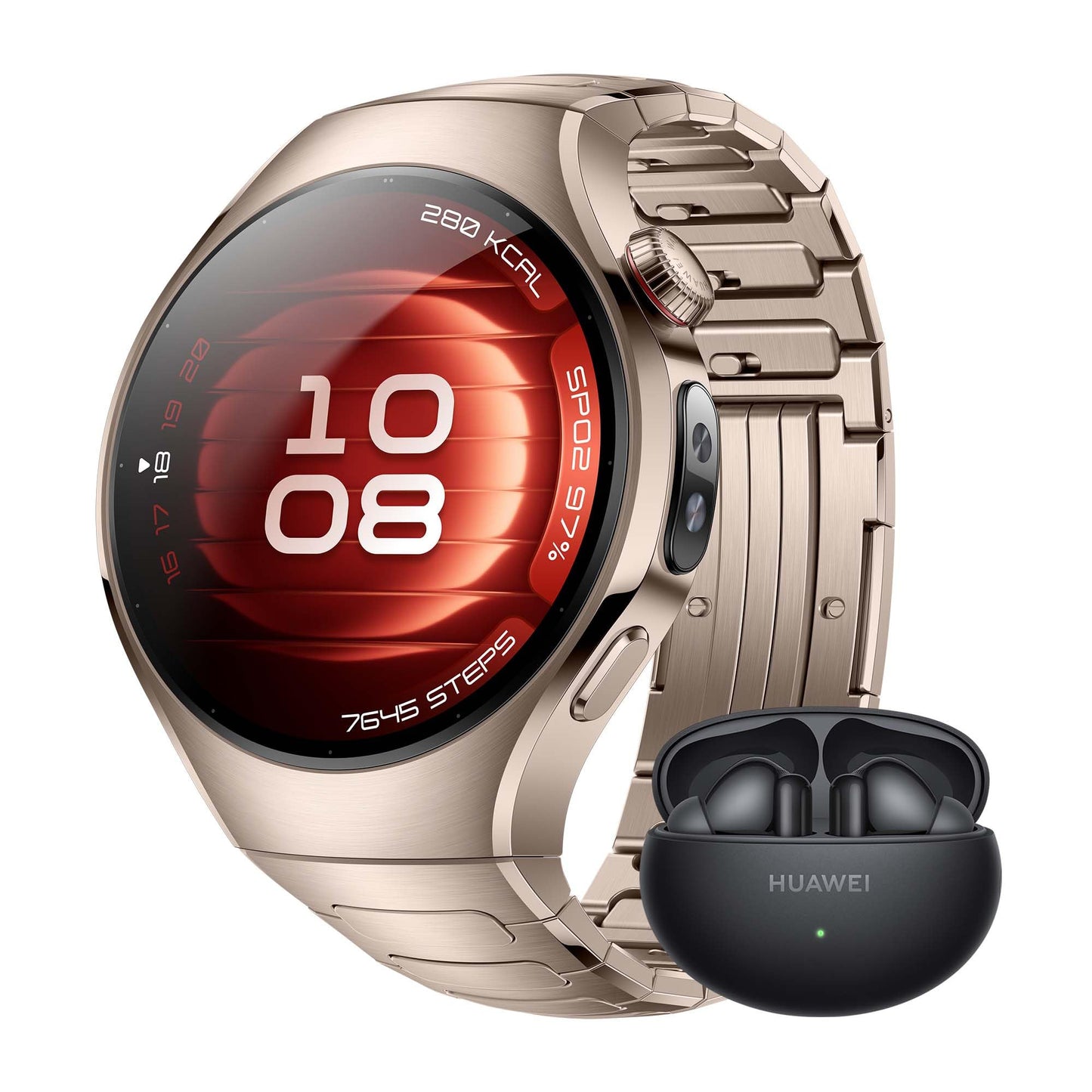HUAWEI Watch 5 Smartwatch für Damen und Herren, Gesundheitsübersicht, wasserdicht bis 5 ATM, GPS, SpO2-Messung am Finger, kompatibel mit Android™ und iOS, Saphirglas, 42 mm, Weiß 
