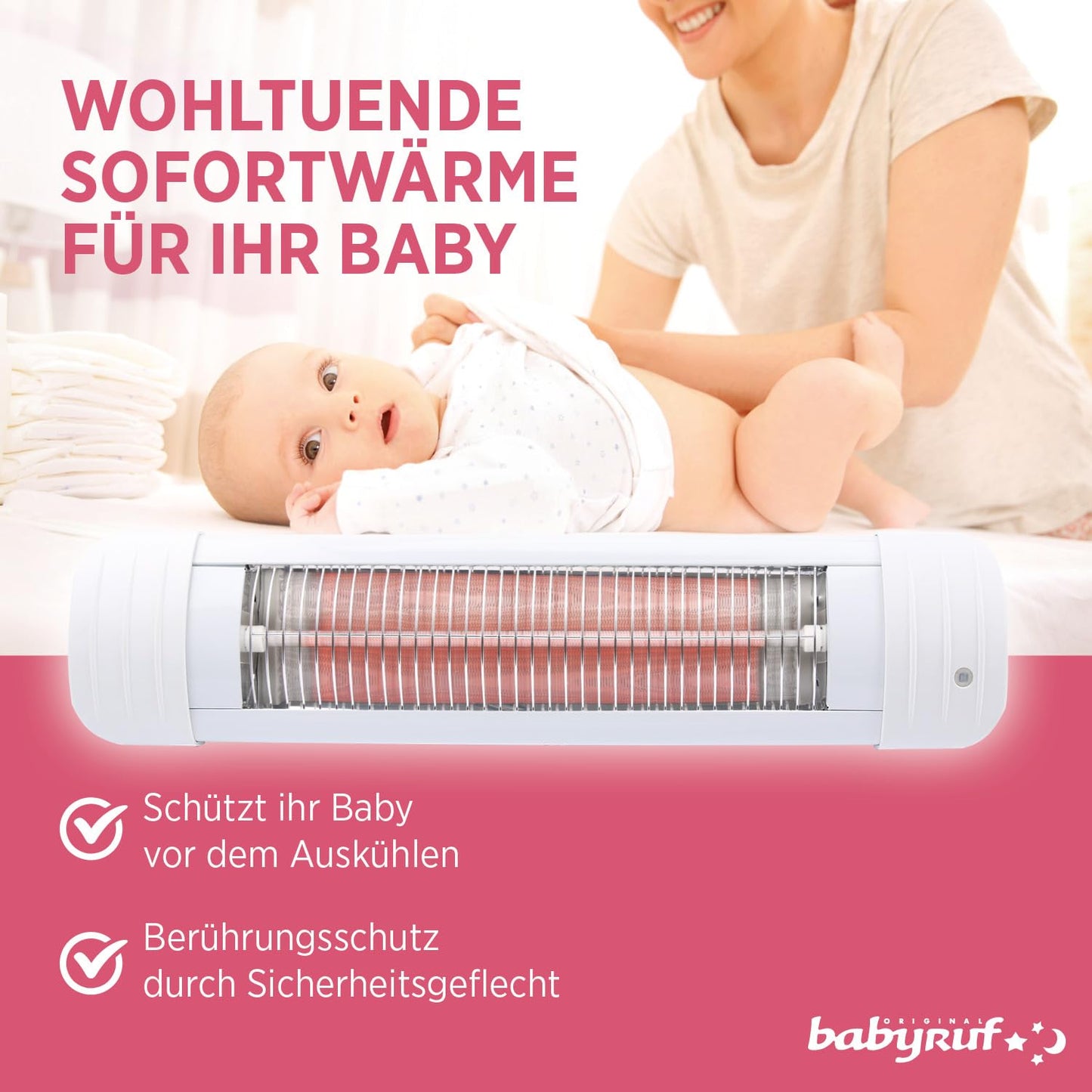 Chauffage bébé Heizstrahler 600 W Chauffage pour table à langer automatique 