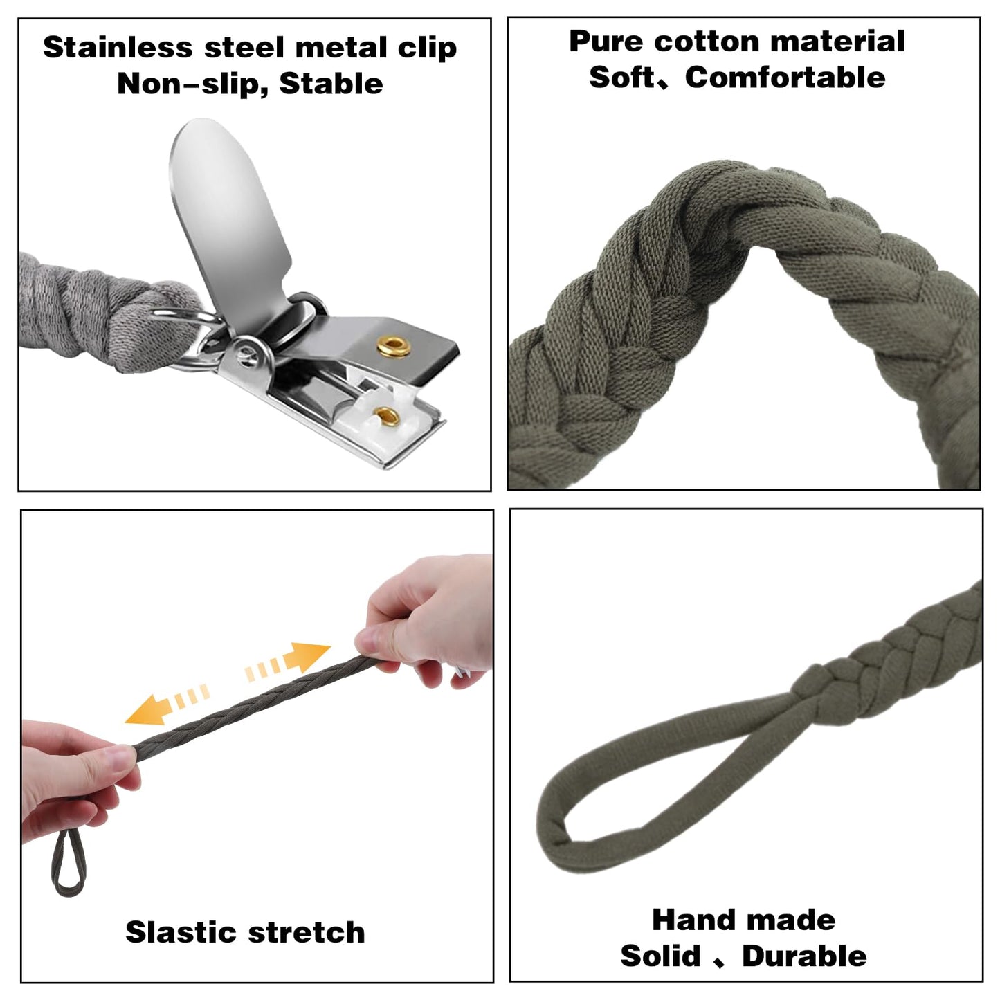 ABirdon Schnullerkette Baby,5 Stück Schnullerketten Clips mit 3 Stück Silikonring, passend für alle Schnuller 