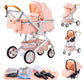 YAZOCO kinderwagen 3 in 1 Buggy Babybett Komplett Set Einem Klick Zusammenklappbarer Kinderwagen, KombiKinderwagen Aluminiumrahmen für Neugeborene 