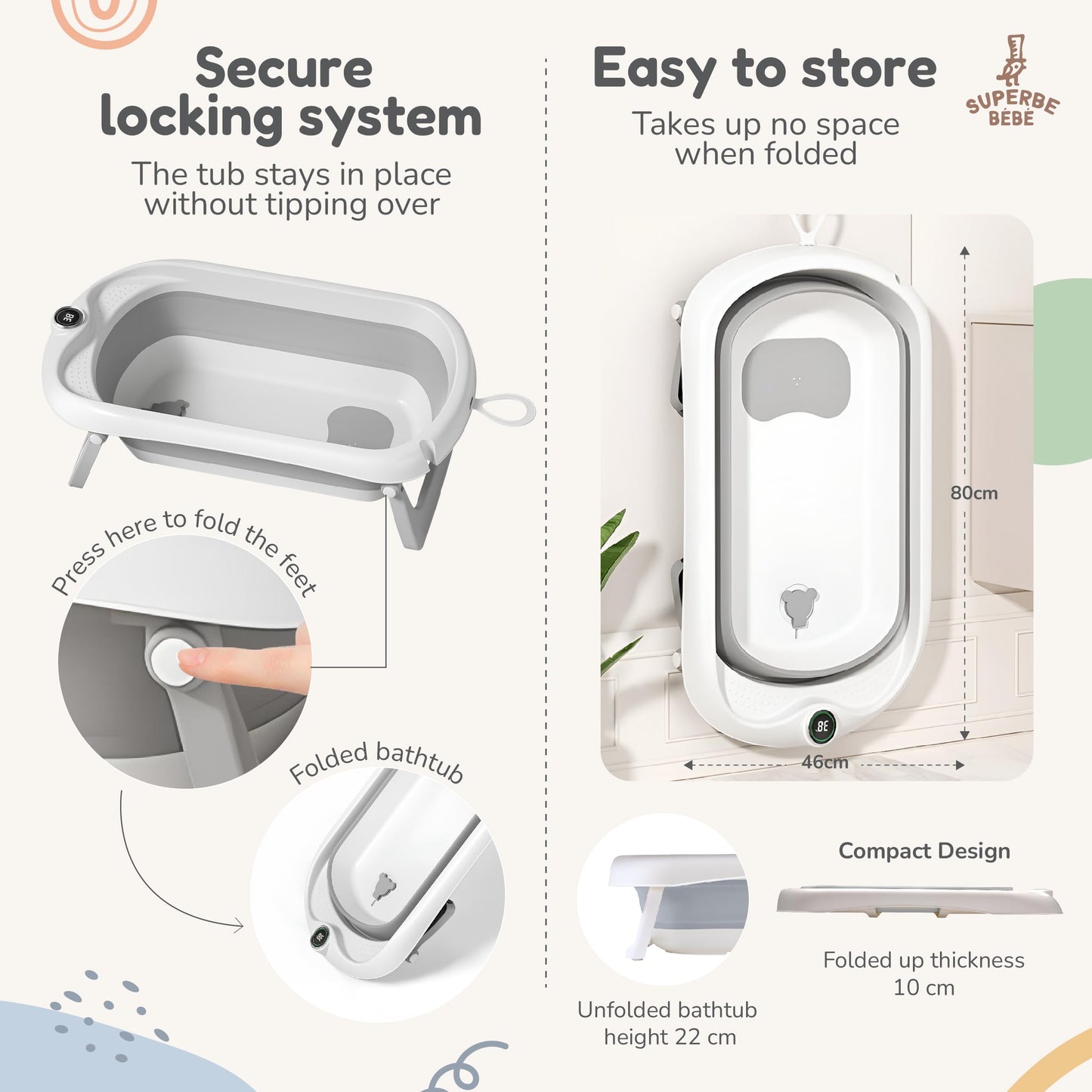 Faltbar Baby Badewanne Mit Rutschfestem Badewannensitz