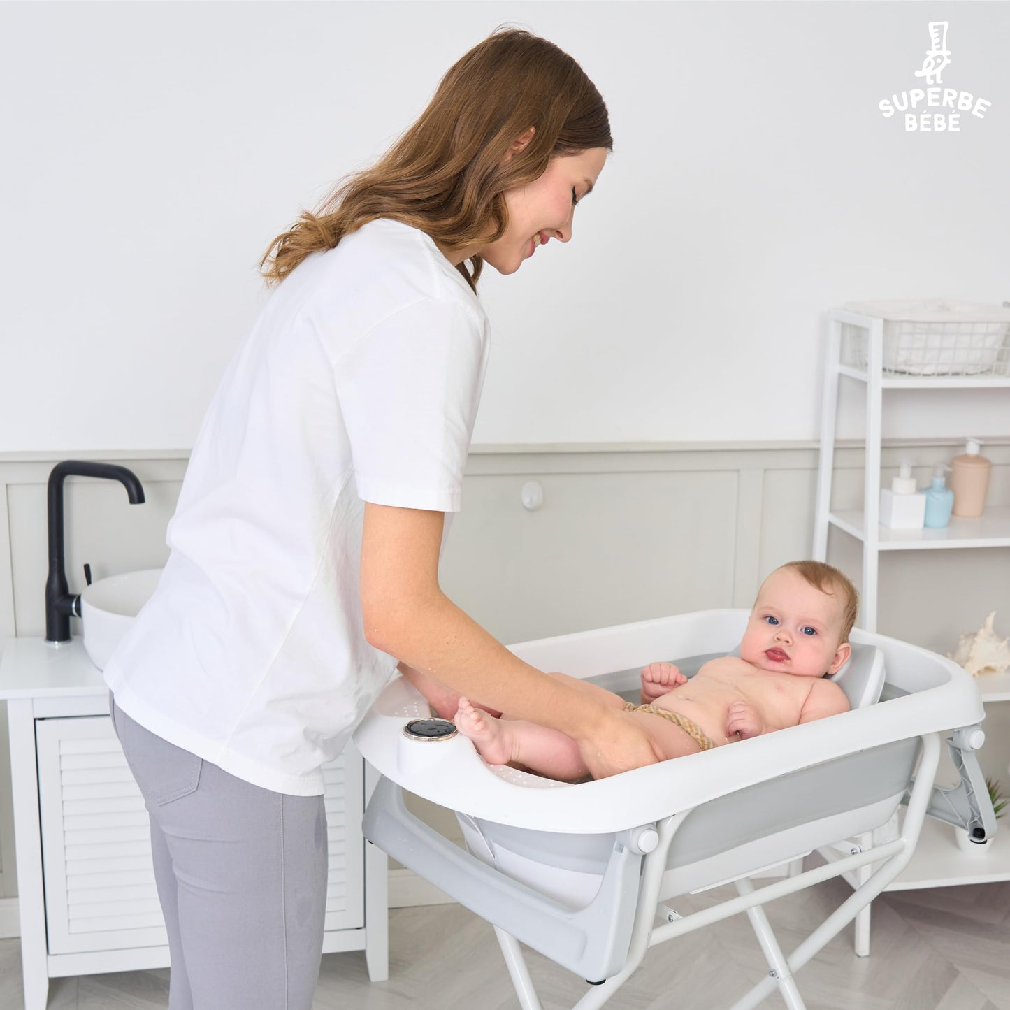 Faltbar Baby Badewanne Mit Rutschfestem Badewannensitz