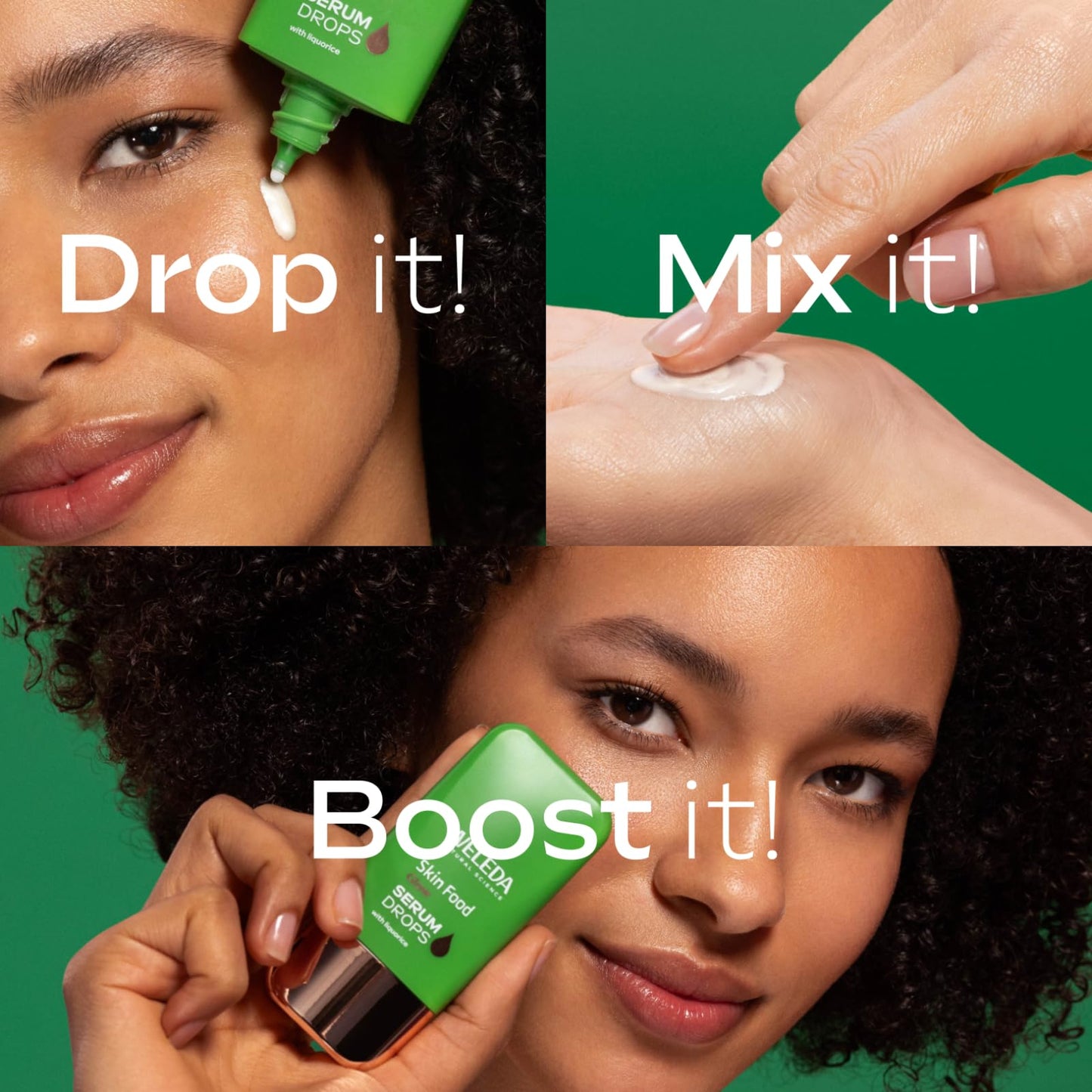 Weleda Organic Skin Food Glow Serum Drops – Natürliche Kosmetik-Booster-Tropfen mit Süßholz und lichtreflektierenden Pigmenten für einen strahlenden Teint und gegen Pigmentflecken 